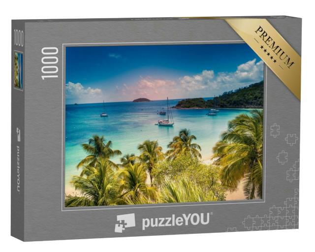Puzzle 1000 Teile „Weißer Sandstrand, Saint-Vincent und die Grenadinen, Karibik“