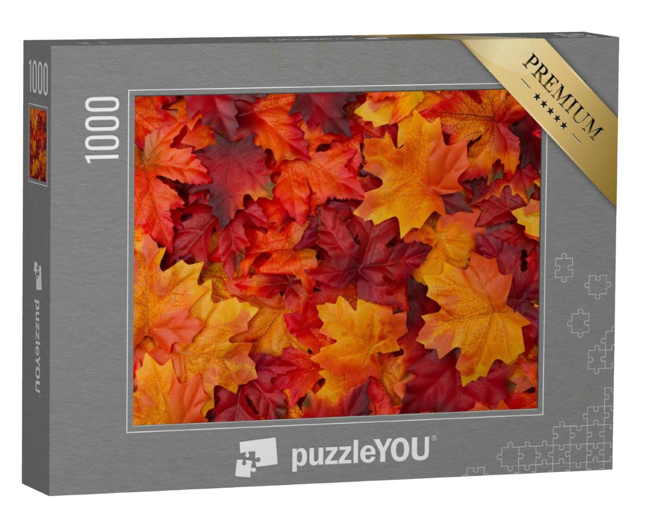 Puzzle 1000 Teile „Rotes und organenes Herbstlaub“