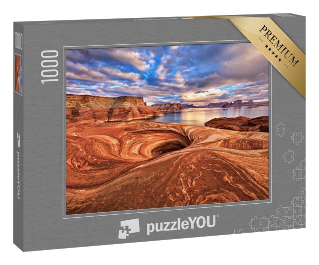 Puzzle 1000 Teile „Felsformation entlang des Ufers des Lake Powell, Arizona“