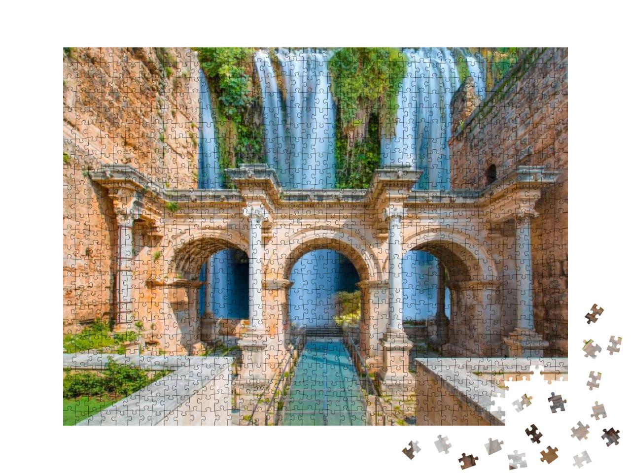 Puzzle 1000 Teile „Hadrianstor mit Duden-Wasserfall, Antalya, Türkei“