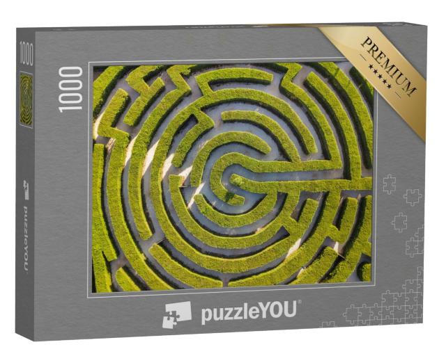 Puzzle 1000 Teile „Labyrinth aus Sträuchern im botanischen Park Ayia Napa, Zypern“