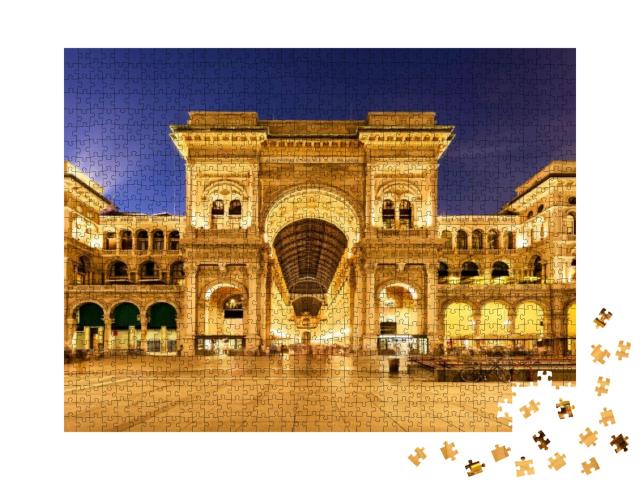 Puzzle 1000 Teile „Beeindruckender Blick auf die Galerie Vittorio Emanuele II, Mailand, Italien“