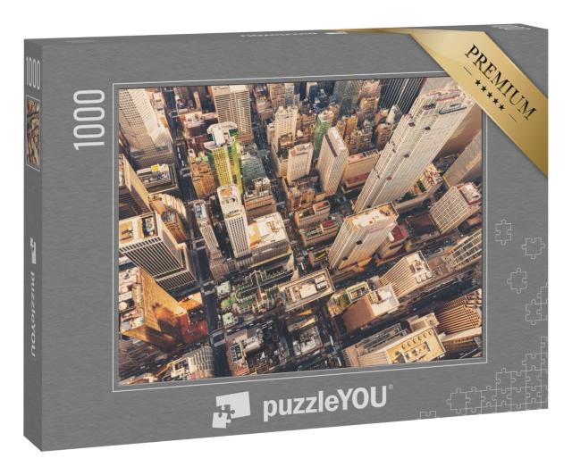 Puzzle 1000 Teile „Luftaufnahme von Midtown Manhattan mit Blick auf die St. Patrick's Cathedral“