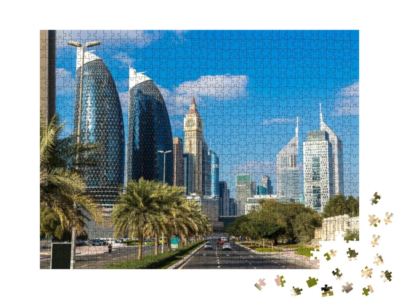 Puzzle 1000 Teile „Wolkenkratzer in Dubai“