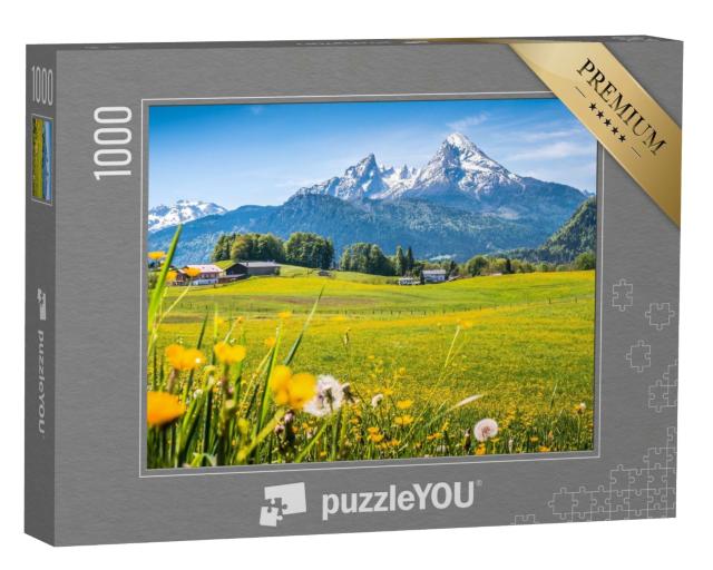 Puzzle 1000 Teile „Idyllische Landschaft in den Alpen, Berchtesgadener Land,  Deutschland“