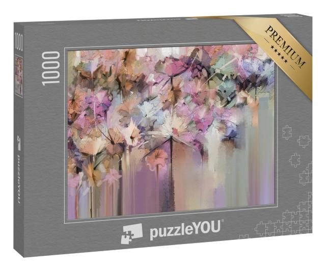 Puzzle 1000 Teile „Blumenbild in weichen Farben“