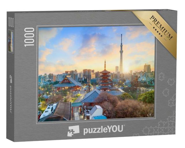 Puzzle 1000 Teile „Skyline von Tokio mit Senso-ji-Tempel und Tokyo Skytree“