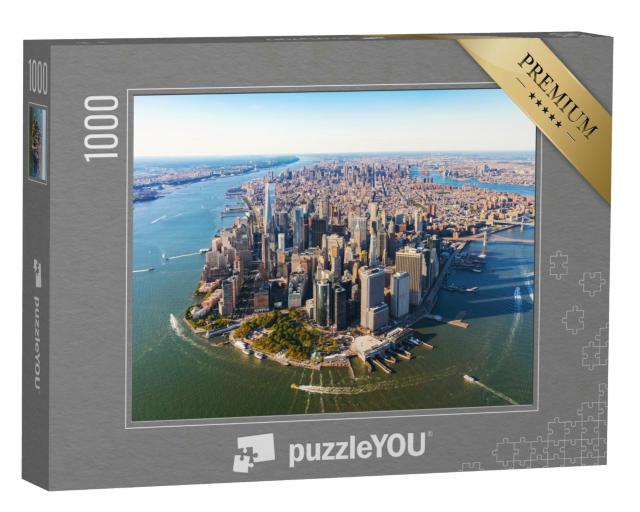 Puzzle 1000 Teile „Spektakuläre Luftaufnahme von Lower Manhattan, New York City“
