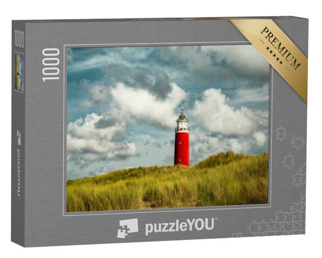 Puzzle 1000 Teile „Der rote Leuchtturm der Insel Texel, Niederlande“