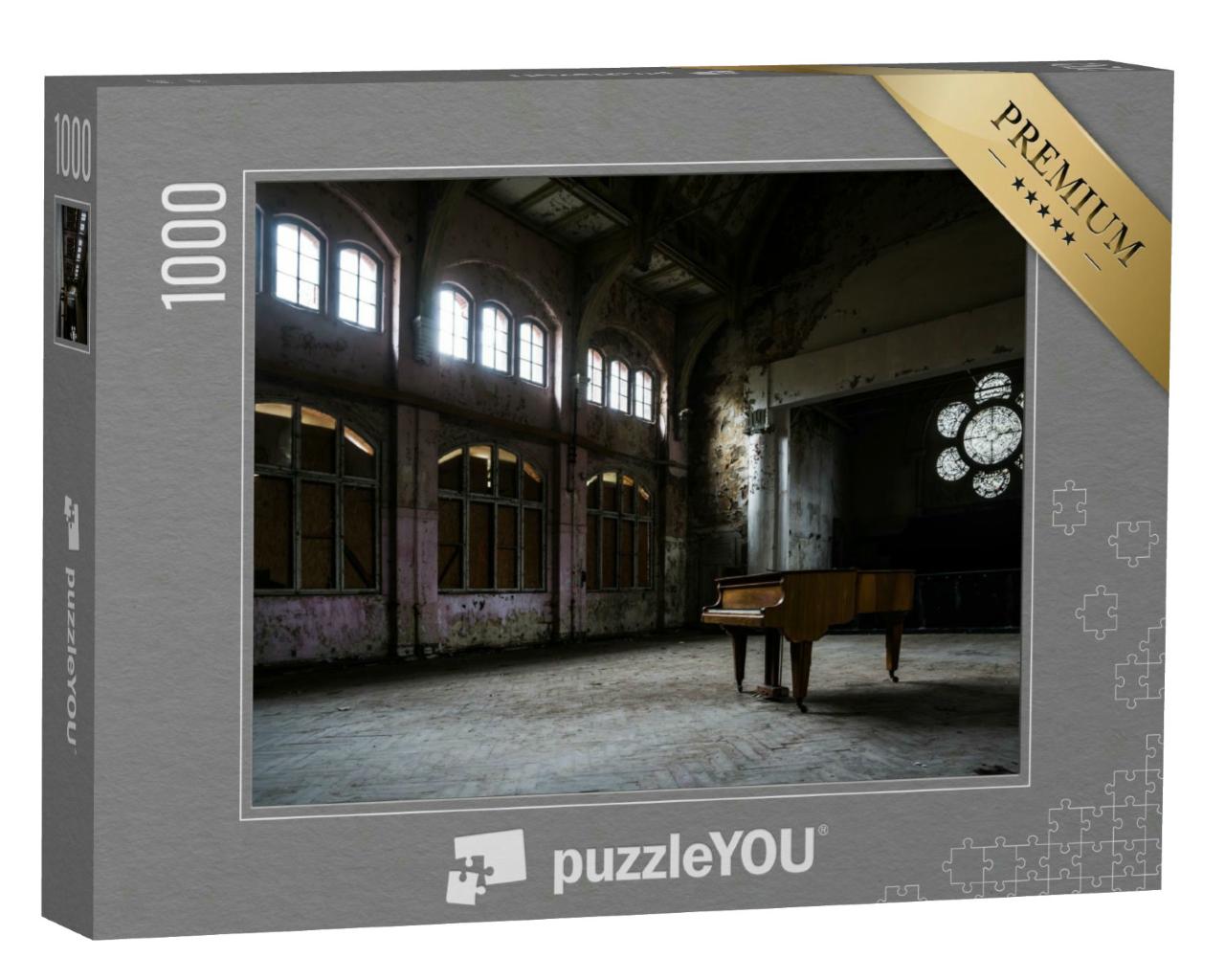 Puzzle 1000 Teile „Ein Klavier an einem verlorenen Ort“