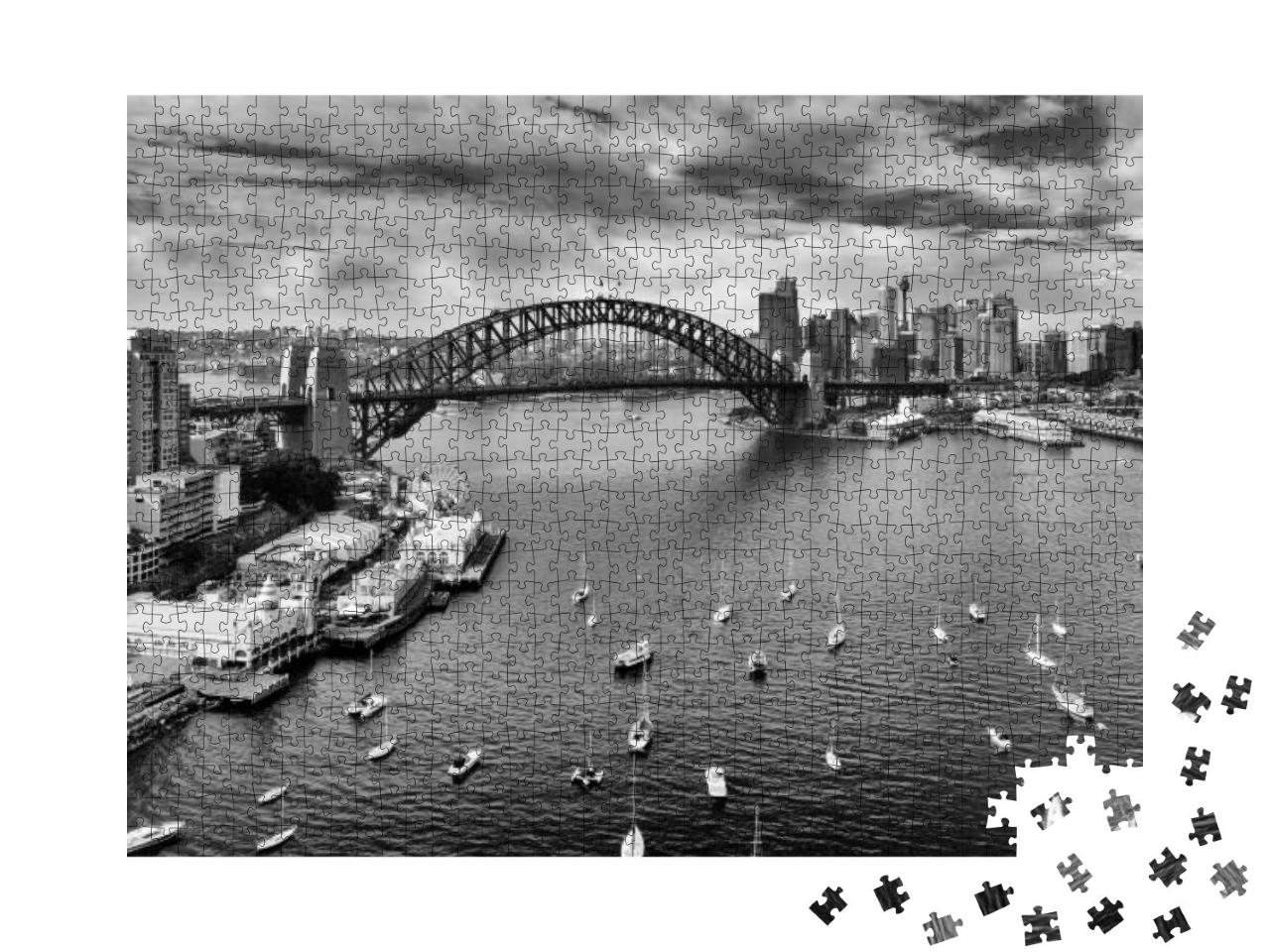 Puzzle 1000 Teile „Sydney, im Mittelpunkt die Harbour Bridge “