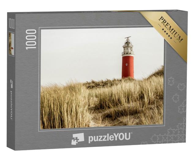 Puzzle 1000 Teile „Berühmter roter Leuchtturm der niederländischen Insel Texel“
