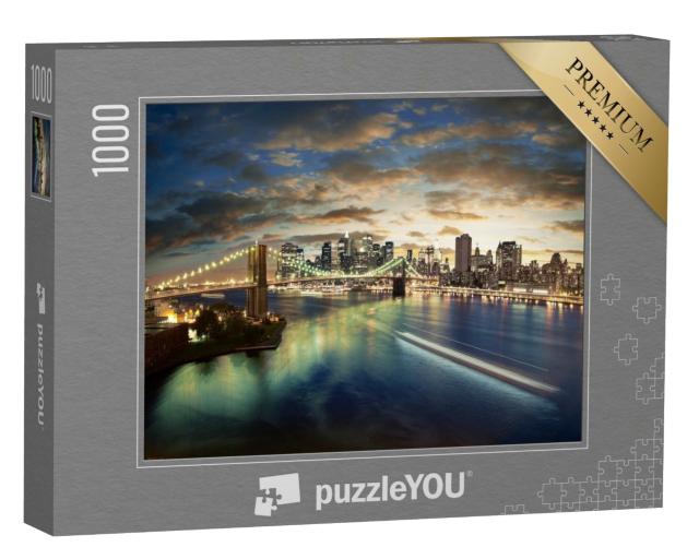 Puzzle 1000 Teile „Abend über der New York City Skyline“