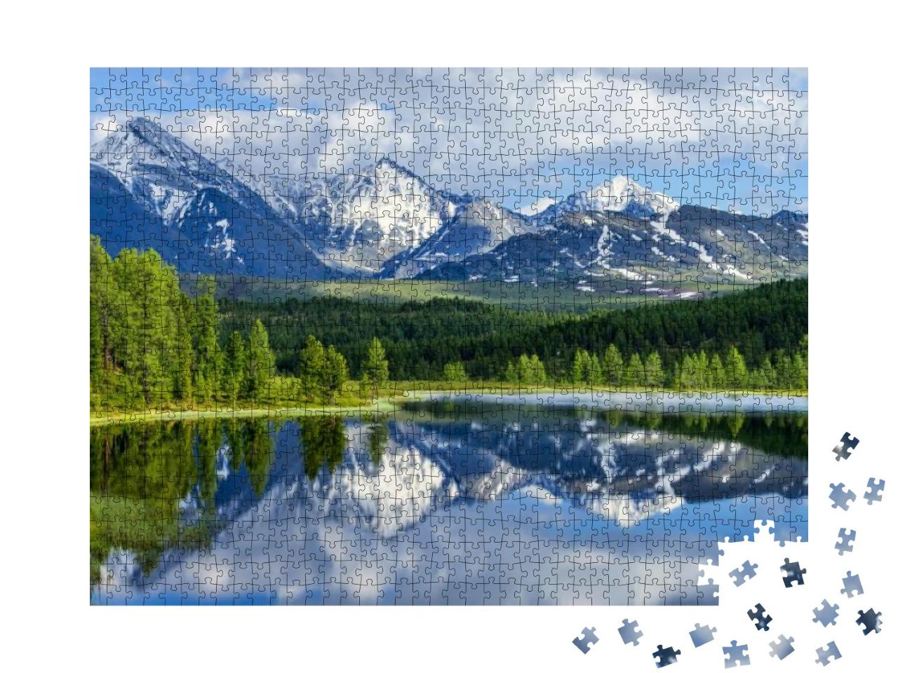 Puzzle 1000 Teile „Wilder Bergsee im Altai-Gebirge“
