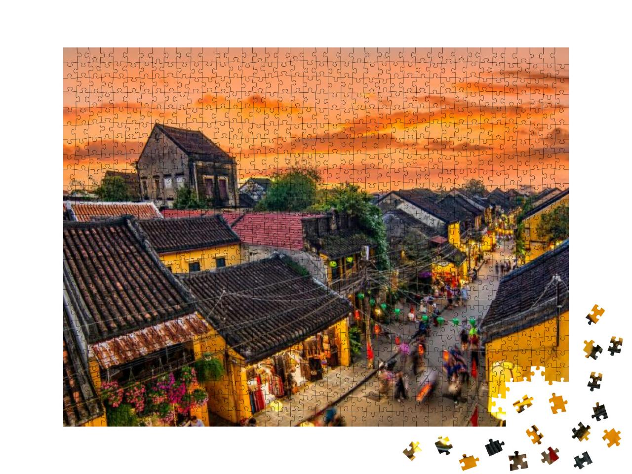 Puzzle 1000 Teile „Aussicht auf Hoi An, die alte Stadt in Vietnam“