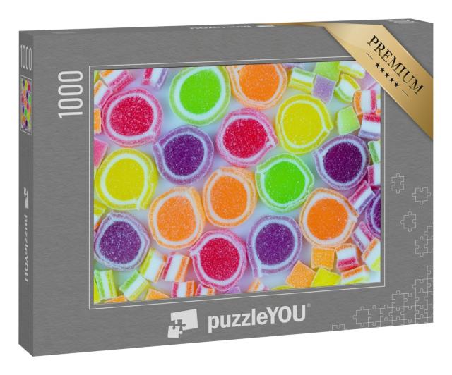 Puzzle 1000 Teile „Zuckersüß: saftige bunte Gelee-Bonbons“
