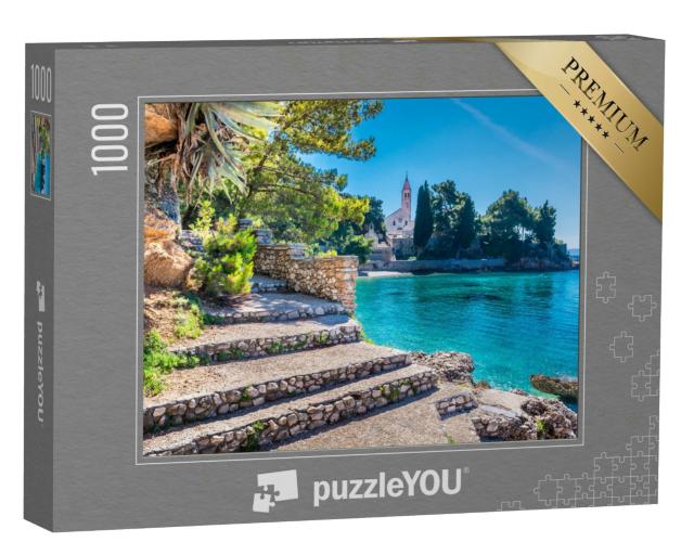Puzzle 1000 Teile „Kloster der Stadt Bol, Insel Brac, Kroatien“