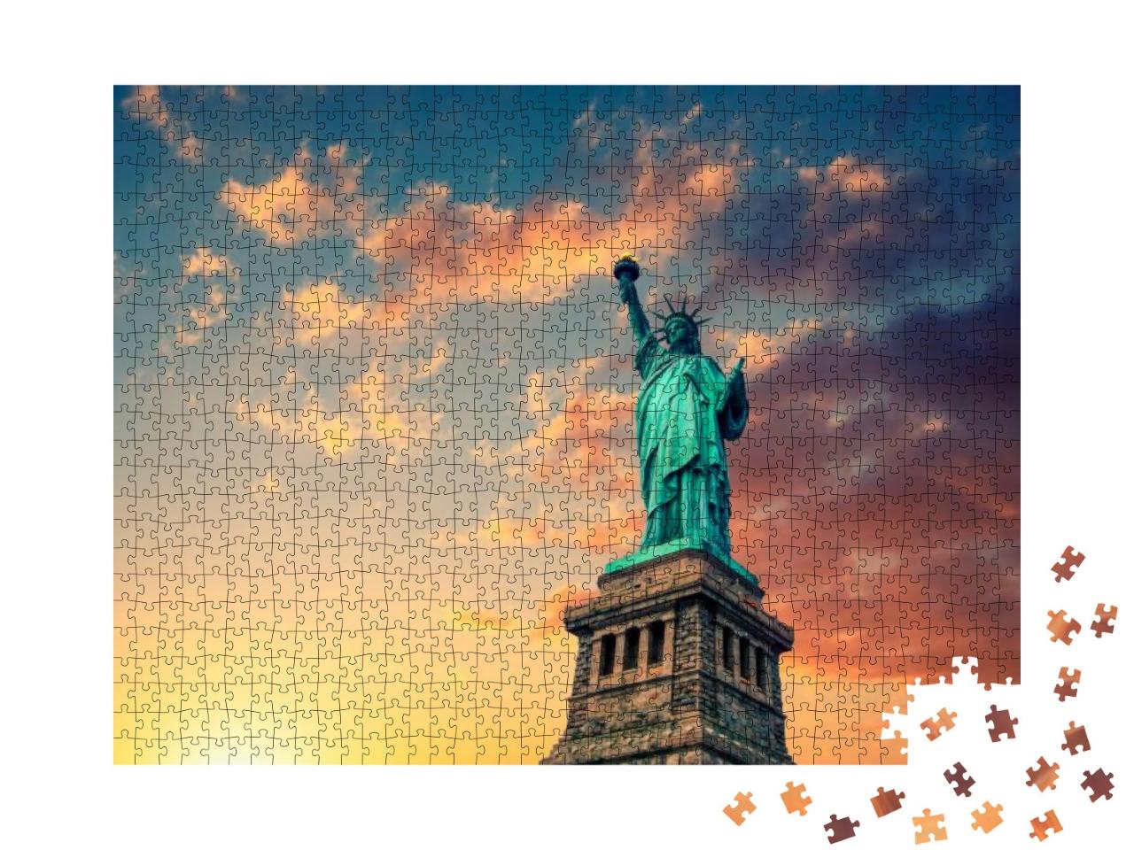 Puzzle 1000 Teile „New York City, Freiheitsstatue“