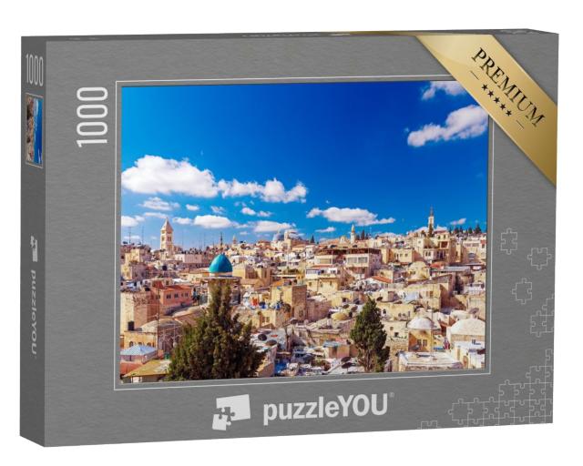 Puzzle 1000 Teile „Dächer der Altstadt von Jerusalem, Israel“