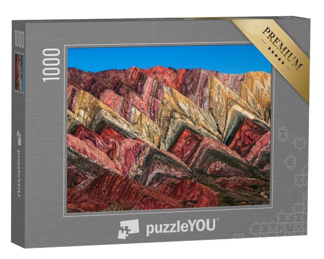 Puzzle 1000 Teile „Quebrada de Humahuaca und die bunten Berge, Salta, Argentinien“