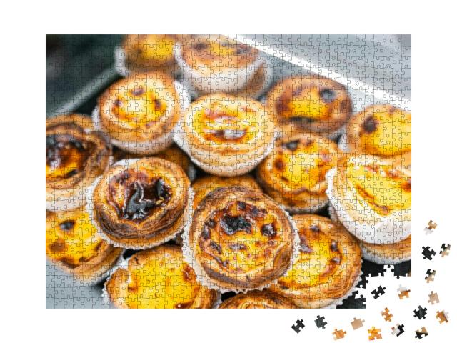 Puzzle 1000 Teile „Eiertörtchen Pasteis de Nata: berühmte Nachspeise aus Portugal“