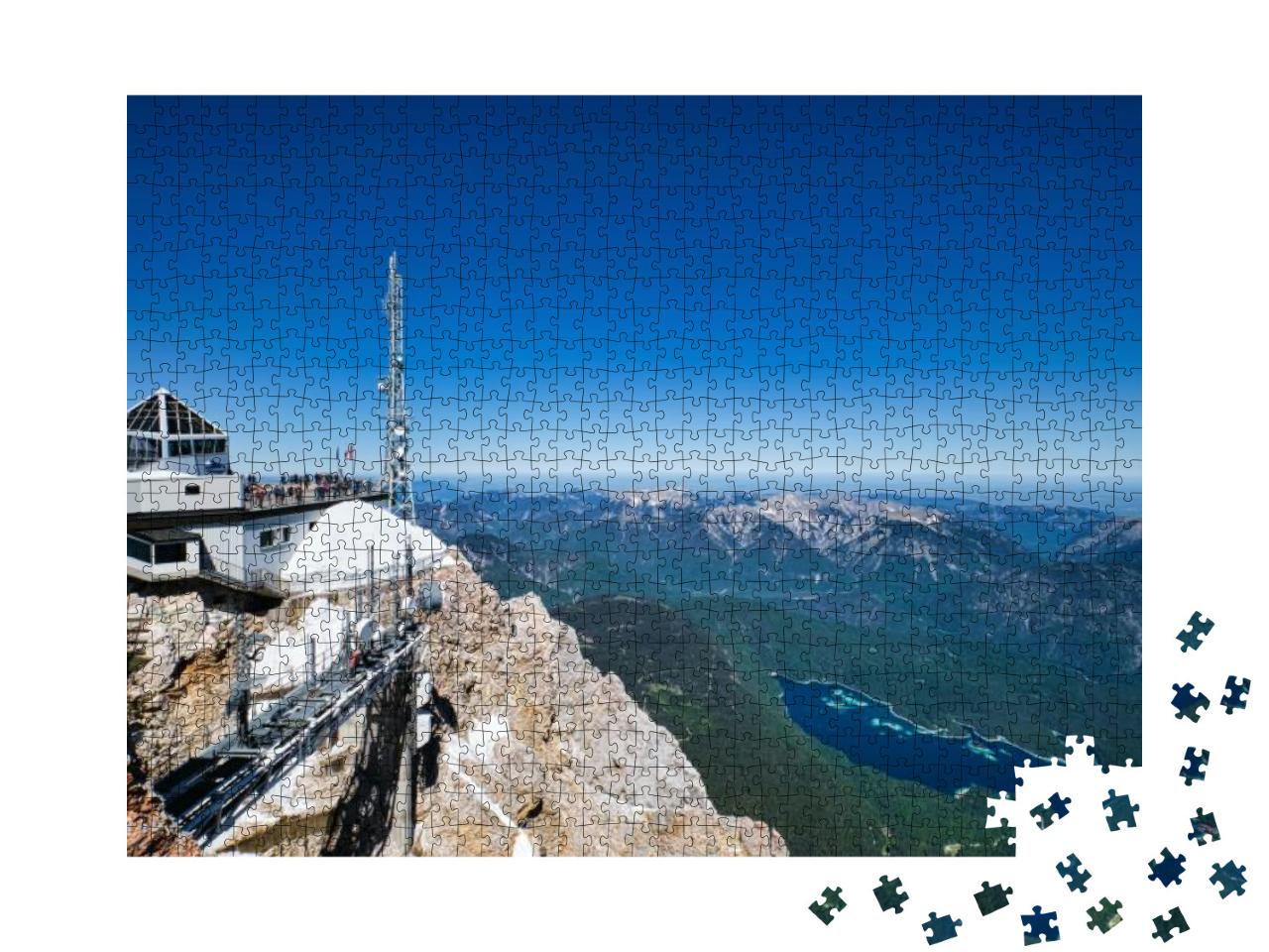 Puzzle 1000 Teile „Bergpanorama mit Eibsee, Garmisch-Partenkirchen“