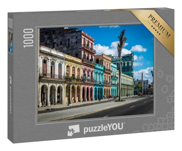 Puzzle 1000 Teile „Straße in der Altstadt von Havanna“