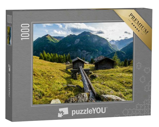 Puzzle 1000 Teile „Wiesenhügel in den österreichischen Alpen“
