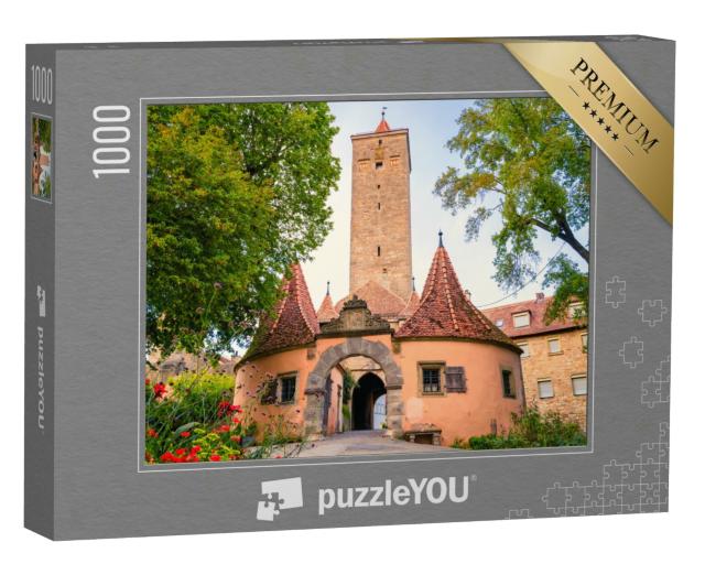Puzzle 1000 Teile „Das Burgtor von Rothenburg ob der Tauber, Bayern“