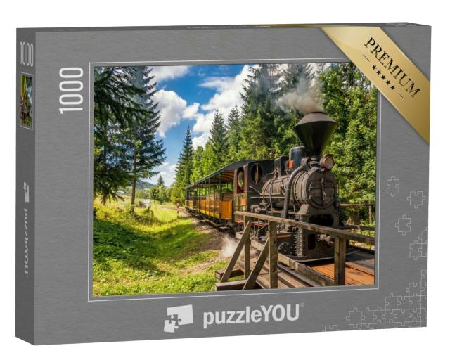 Puzzle 1000 Teile „Historische Dampflokomotive in der Slowakei“