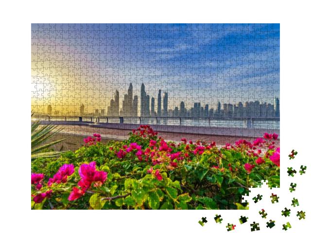 Puzzle 1000 Teile „Früh am Morgen: Blick auf die Marina Dubai“