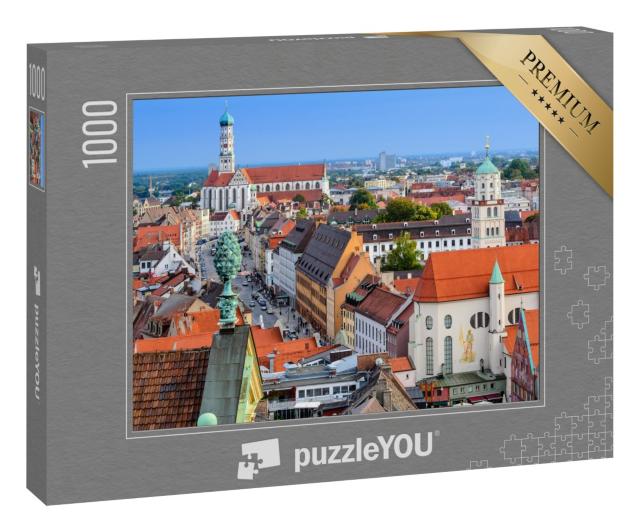 Puzzle 1000 Teile „Wunderschöne Altstadt von Augsburg, Deutschland“