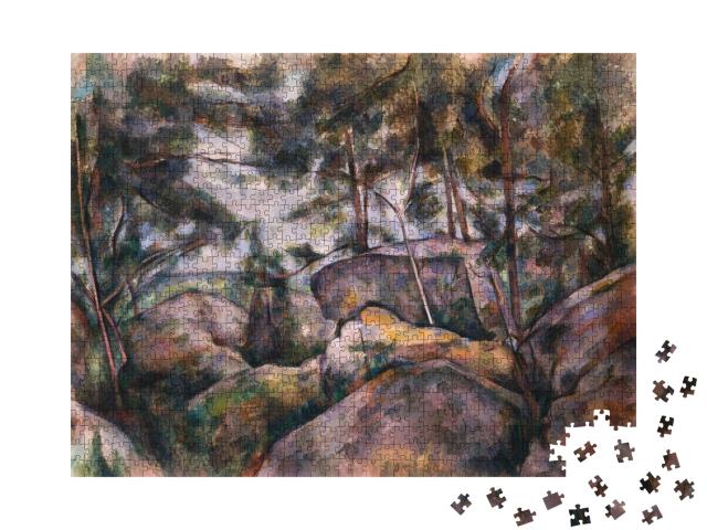 Puzzle 1000 Teile „Paul Cézanne - Felsen im Wald“