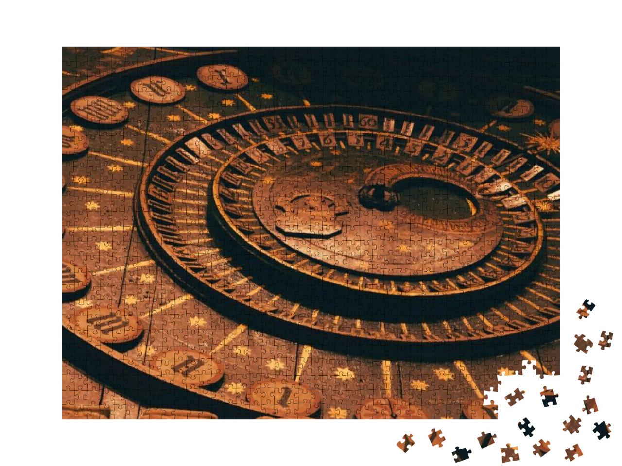 Puzzle 1000 Teile „Historische Uhr aus dem 13. Jahrhundert“