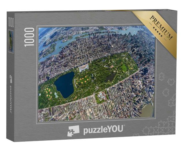 Puzzle 1000 Teile „Central Park Manhatten von oben - Little Planet Effect“
