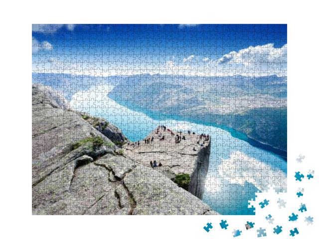 Puzzle 1000 Teile „Klippe Preikestolen am Lysefjord in Norwegen“