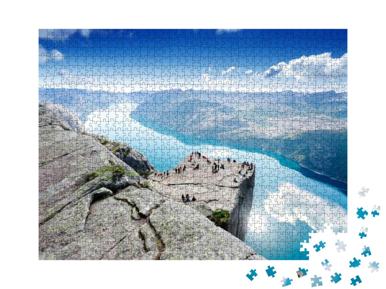 Puzzle 1000 Teile „Klippe Preikestolen am Lysefjord in Norwegen“