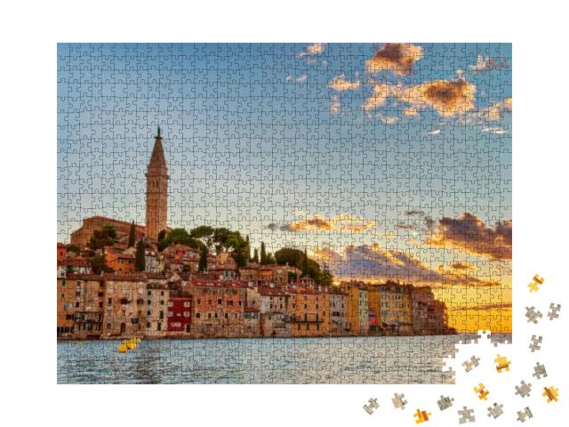 Puzzle 1000 Teile „Altstadt von Rovinj, Kroatien“