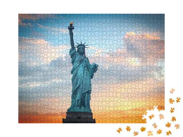 Puzzle 1000 Teile „Freiheitsstatue im Morgenlicht“