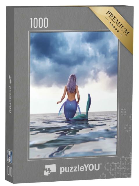 Puzzle 1000 Teile „Meerjungfrau im mythischen Meer“