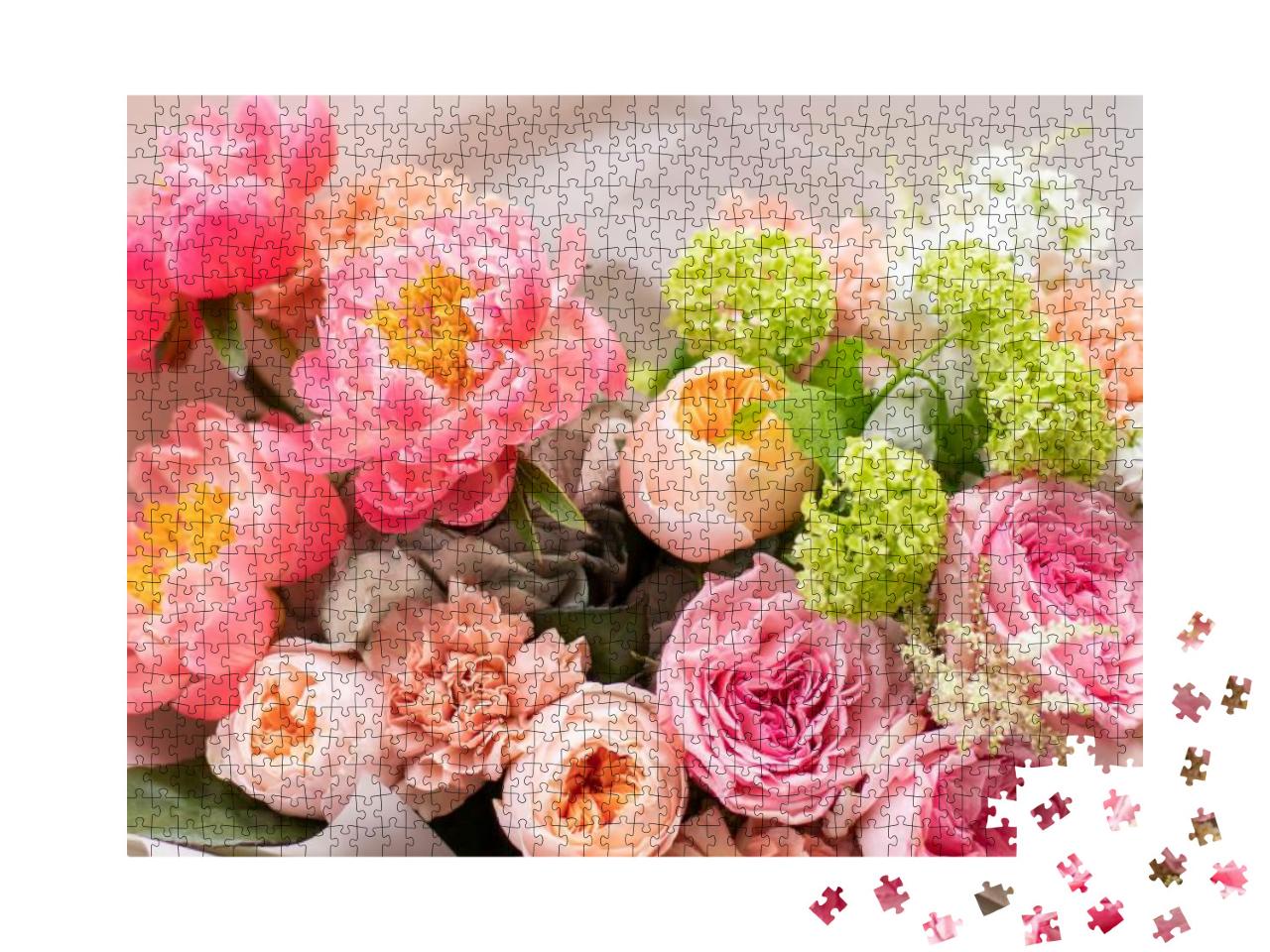 Puzzle 1000 Teile „Ein Strauß gemischter Blumen“
