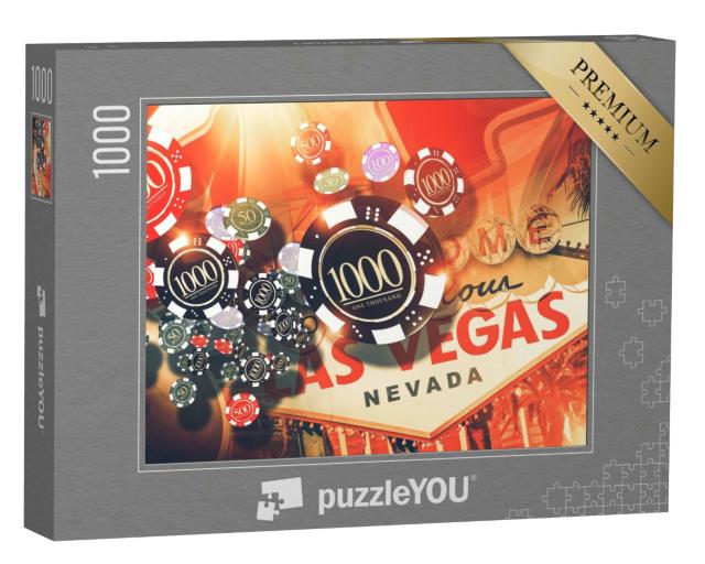 Puzzle 1000 Teile „Glücksspiel in Las Vegas“