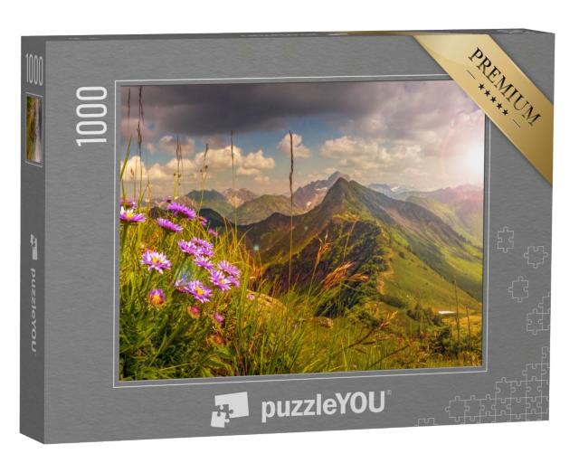 Puzzle 1000 Teile „Sonnenuntergang in den Alpen, Österreich“