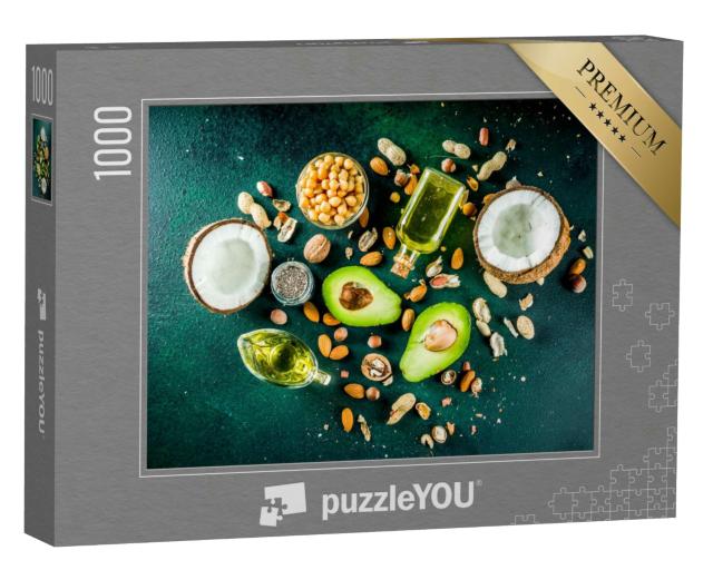 Puzzle 1000 Teile „Gesunde und hochwertige Fettlieferanten: Avocado & Co.“