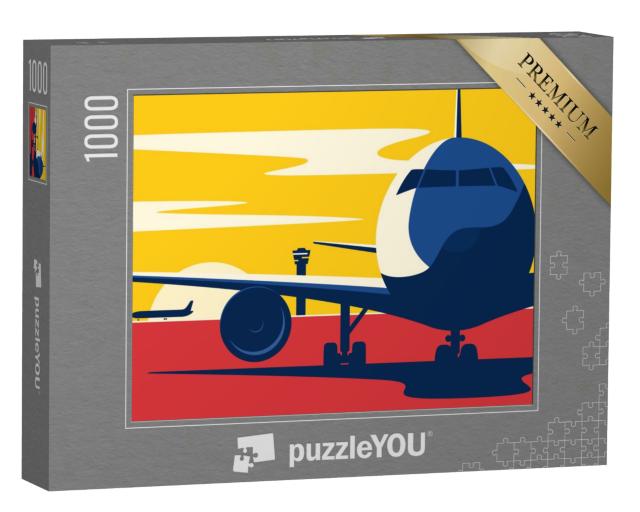 Puzzle 1000 Teile „Auf einer Rollbahn“