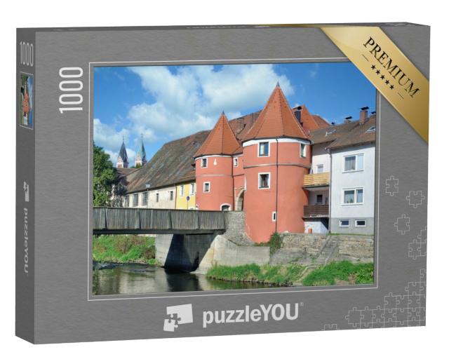 Puzzle 1000 Teile „Biertor der Stadt Cham in der Oberpfalz, Bayerischer Wald“