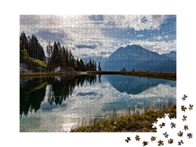 Puzzle 1000 Teile „Bergblick vom Jennerberg aus“
