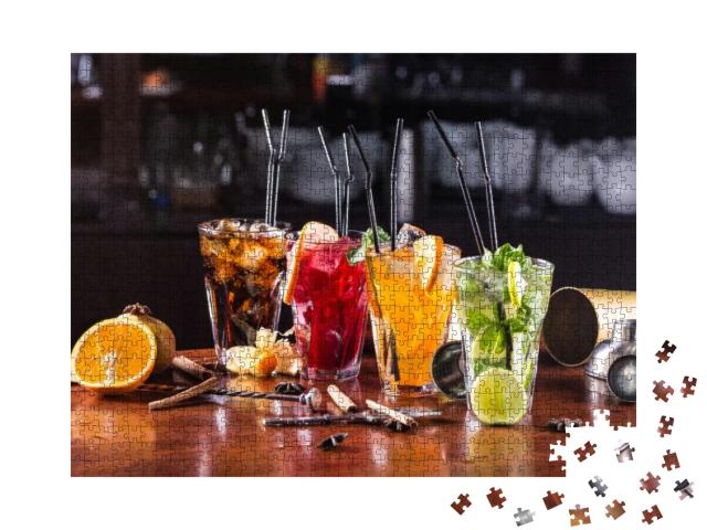 Puzzle 1000 Teile „Cocktails in bunten Farben“