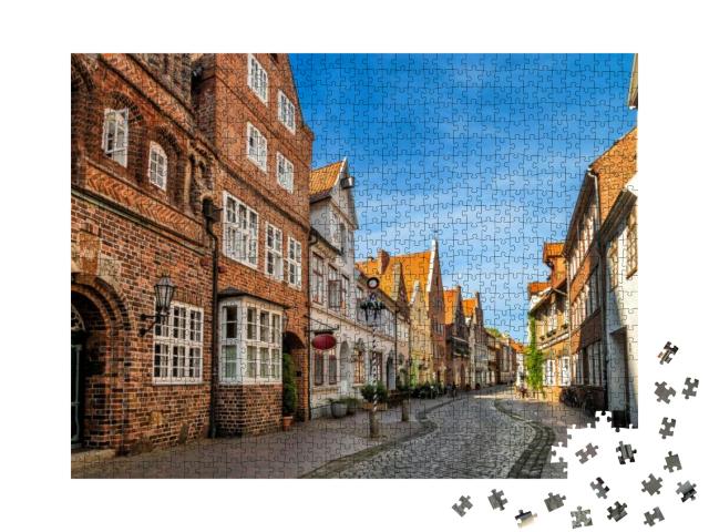 Puzzle 1000 Teile „Straßen der Stadt Lüneburg, Deutschland“