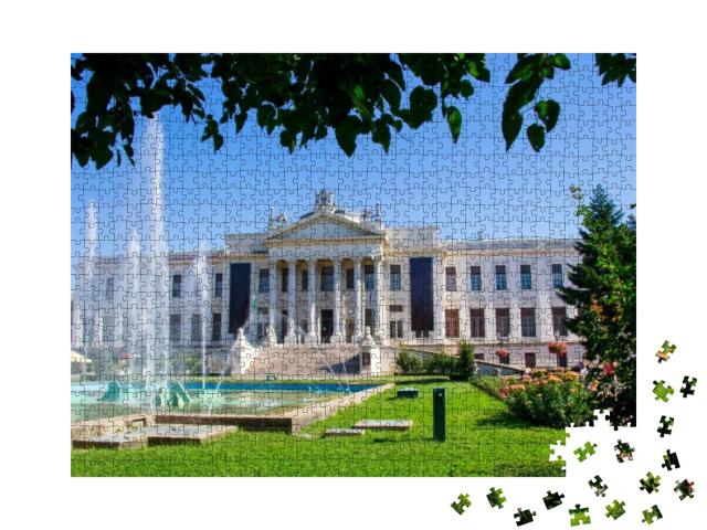 Puzzle 1000 Teile „Der schöne blühende Rosengarten von Szeged, Ungarn“